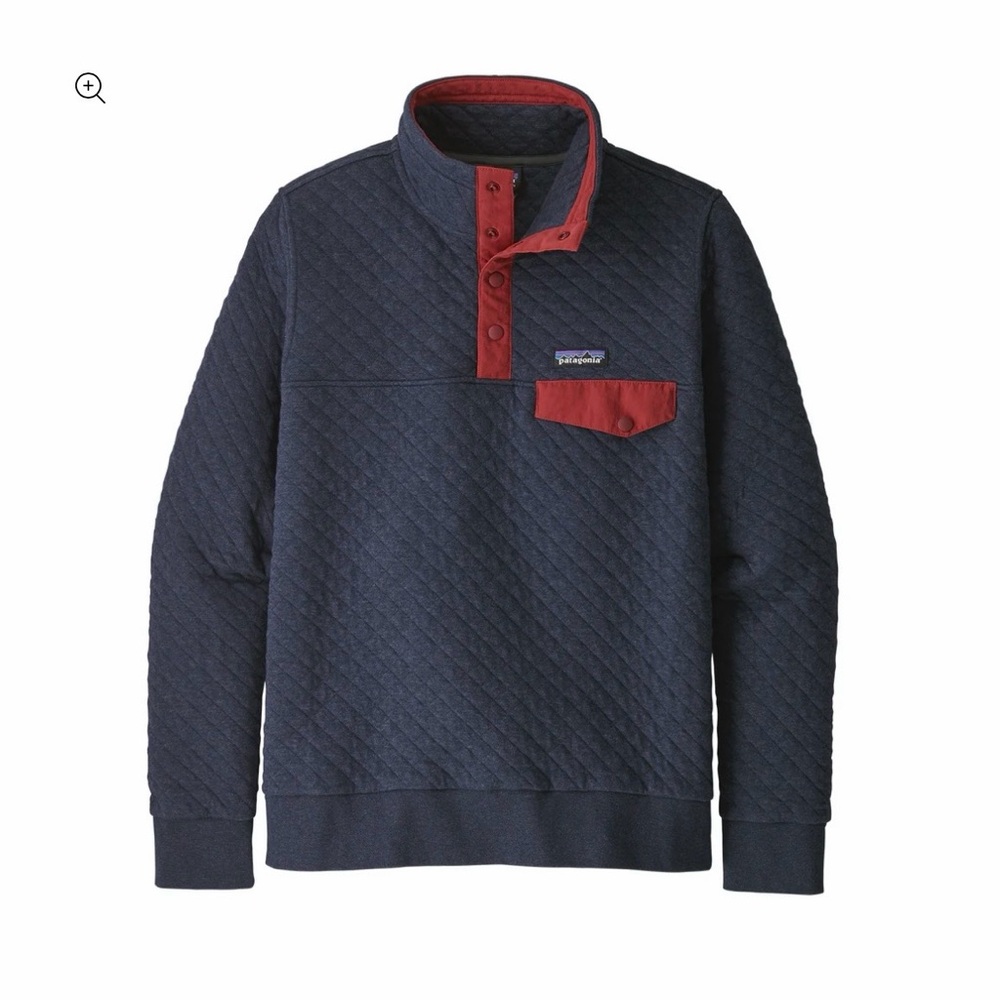 Patagonia Blue cotton quilt snap-t pullover